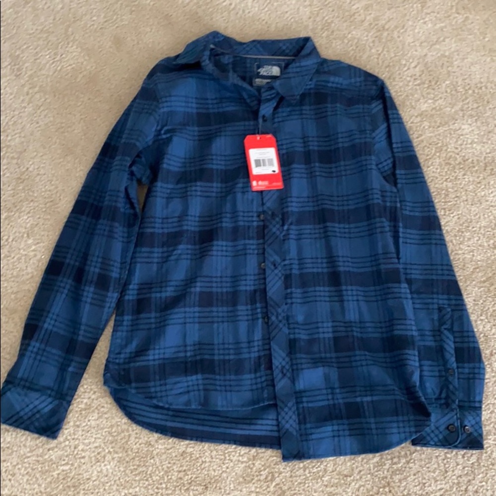Plaid north face long sleeve flannel
